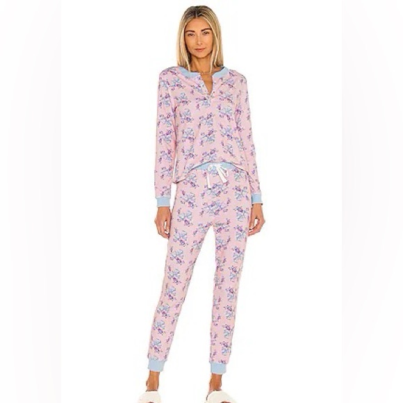 LoveShackFancy x Morgan Lane Kaia Pajama Set Bow Floral Medium